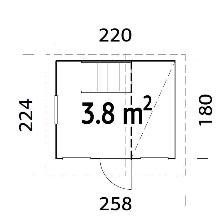 Palmako Rødhette lekehus 3,8 m2