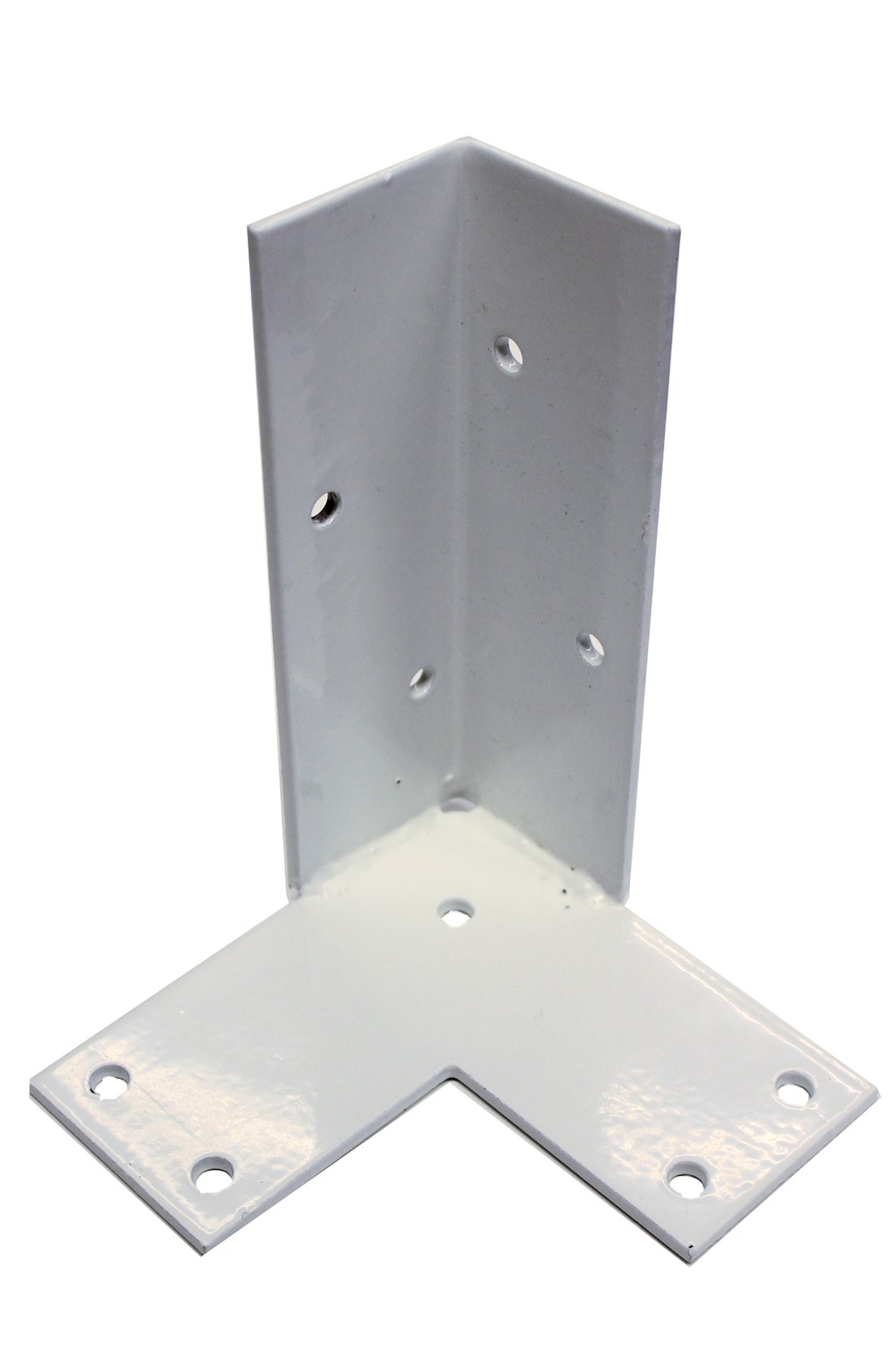 Palmako stolpefot med plate for hjørne hvit