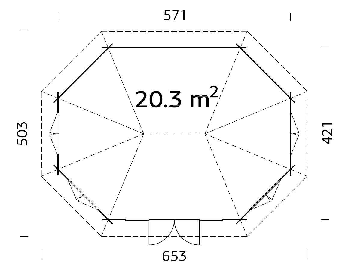 Palmako Hanna lysthus 20,3 m²