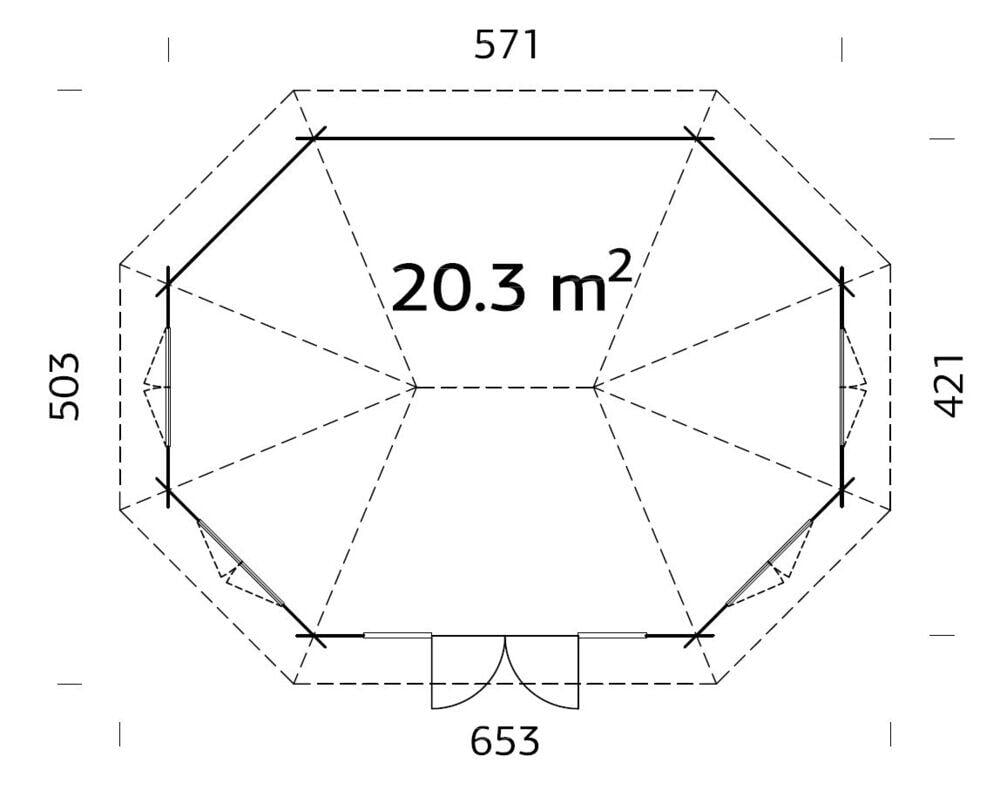Palmako Hanna lysthus 20,3 m²