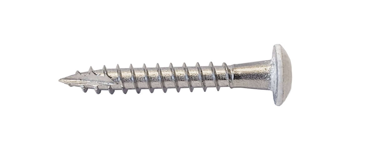 Rennekrokskrue hvitlakkert RAL9011 rustfri 4,8X35 A150