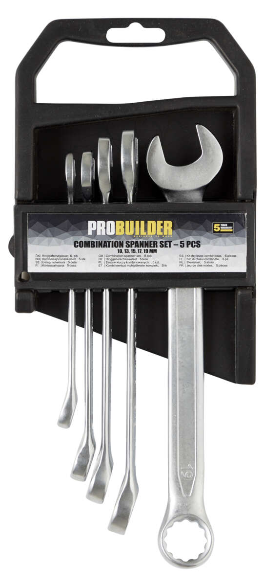 Probuilder kombinasjonsnøkkelsett 5 deler