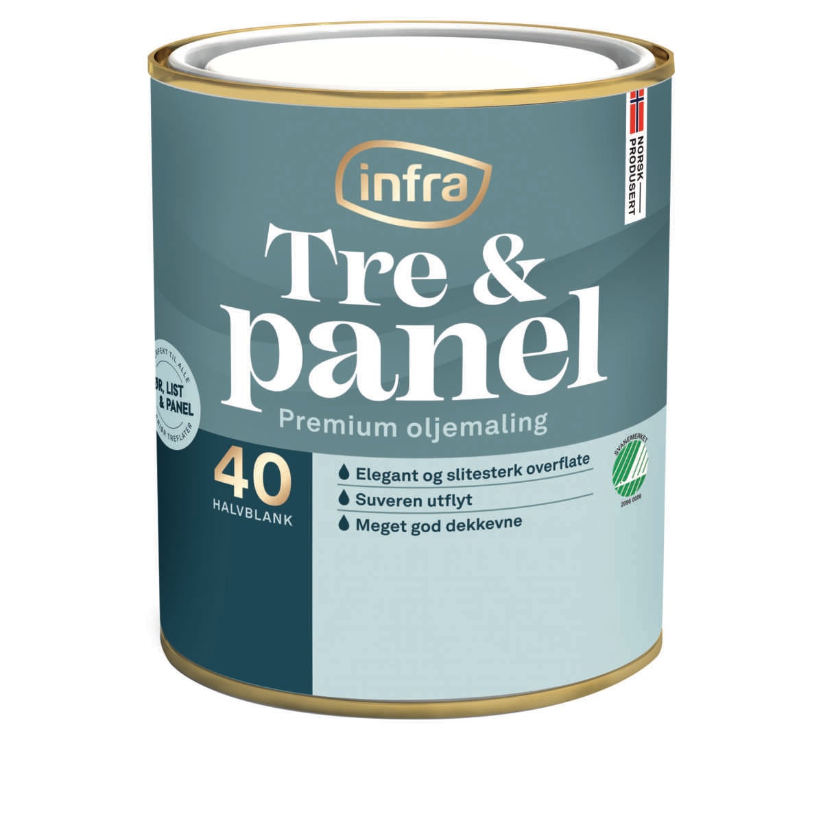 Infra Tre&Panel 40/halvblank interiørmaling