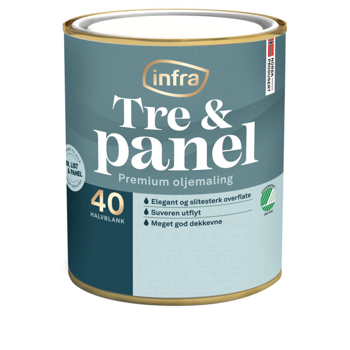 Infra Tre&Panel 40/halvblank interiørmaling