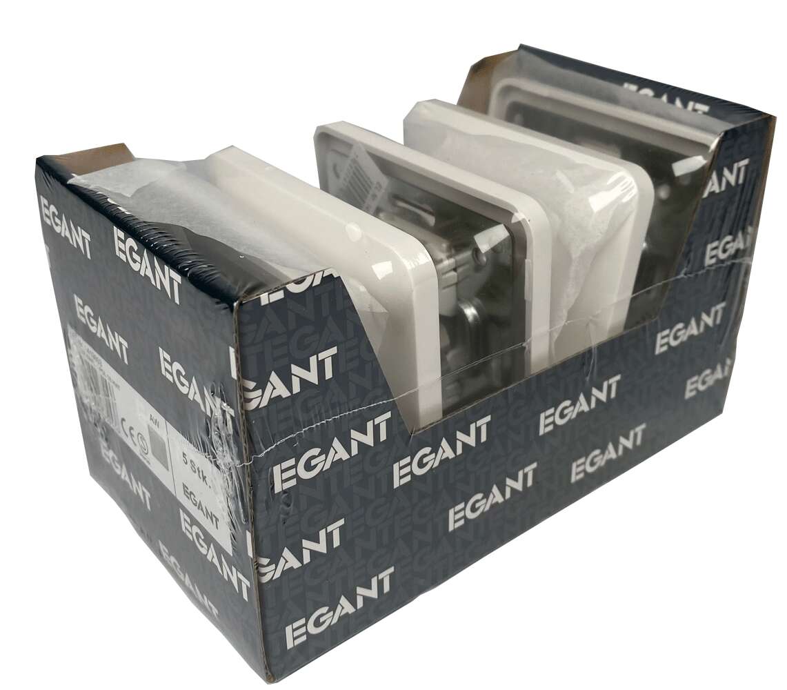 Egant bryter 1-pol innfelt 5 pk