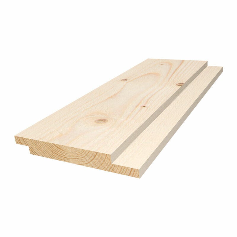 19x148 dobbelfals rettkant ubehandlet gran kledning