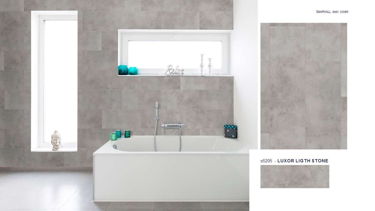 Snapwall Easy Cover L Luxor Light Stone fliser