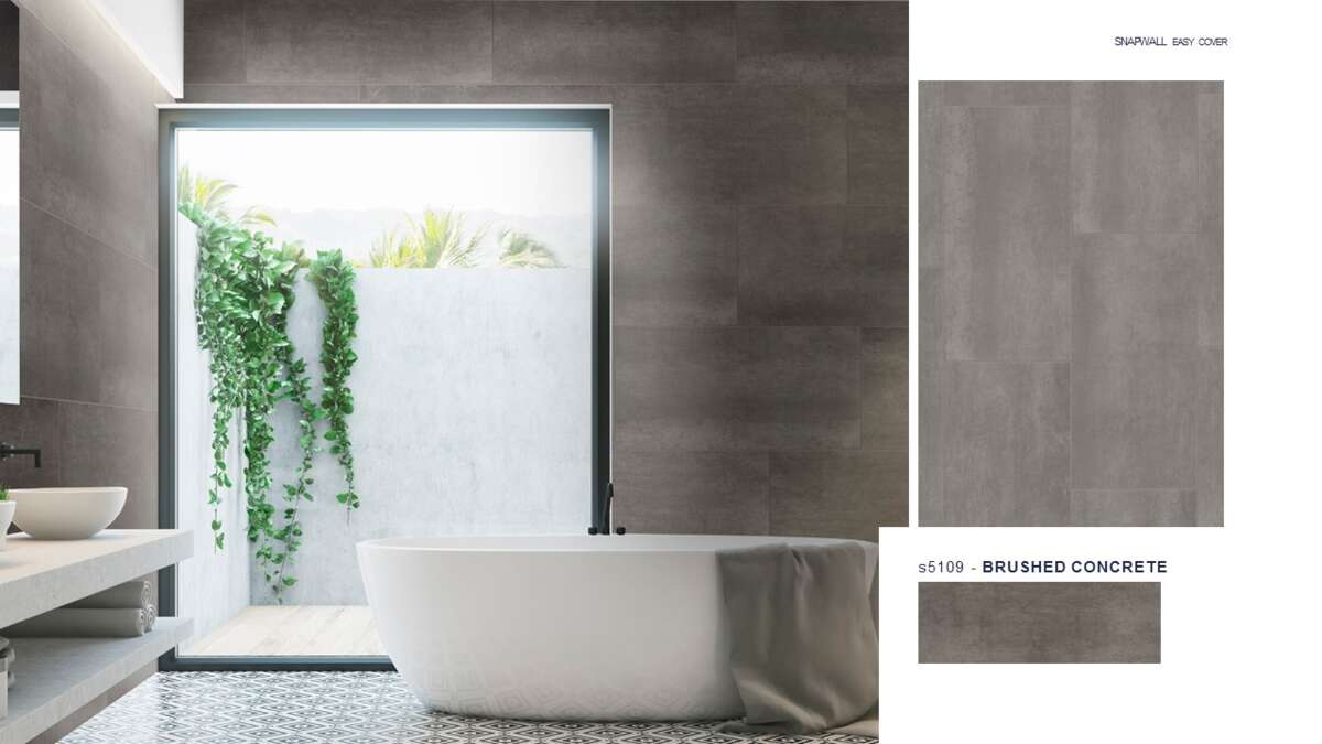 Snapwall Easy Cover Tiles XL Concrete