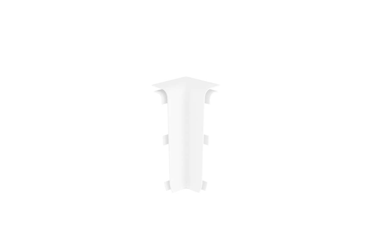 Kabellist - 2 stk innv hjørne hvit pvc 601