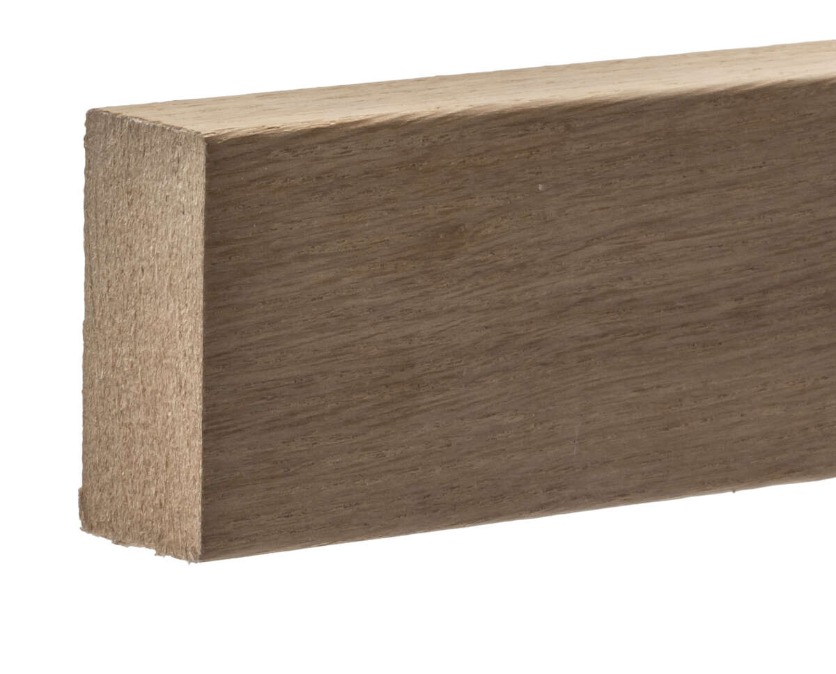 Eikefinert ubehandlet MDF-spile, 21x45x2400mm