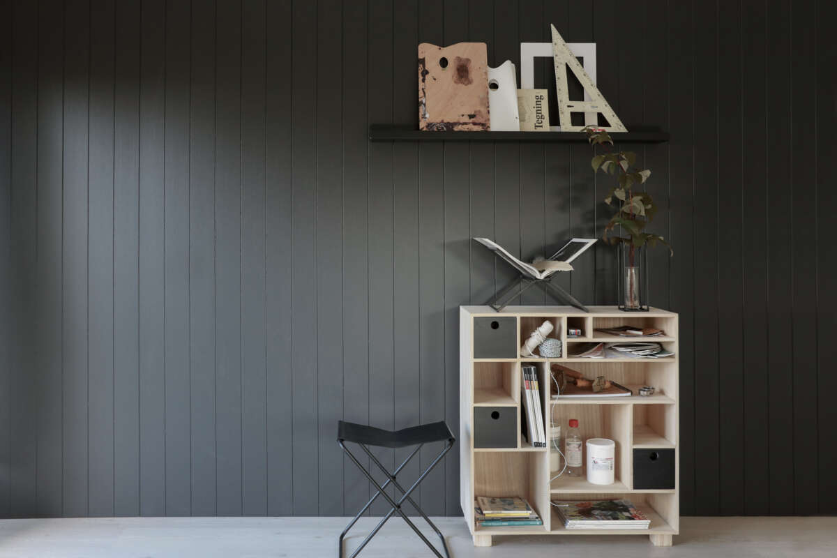 Huntonit Fas 6 bord vegg Dempet Sort