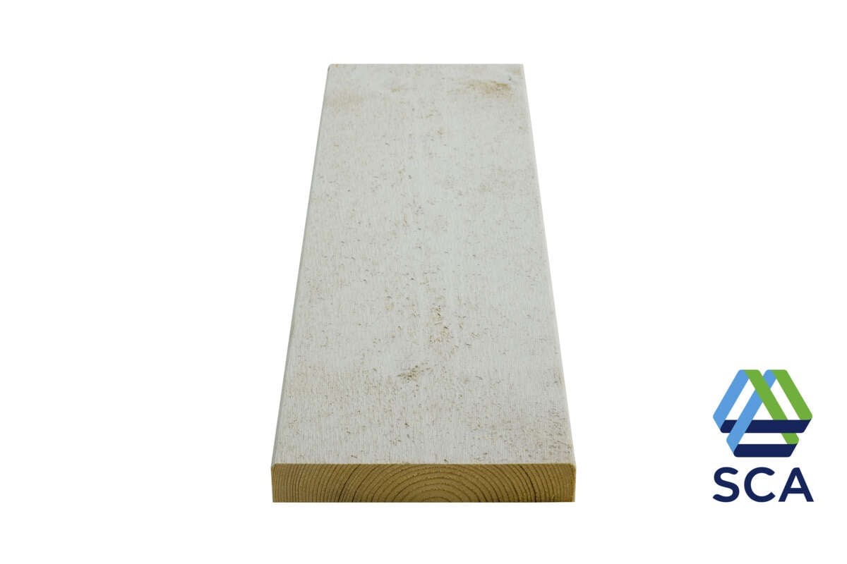 19x98 rektangulær grunnet gran kledning