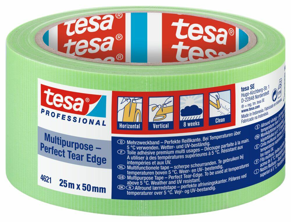 Tesa lerretstape allround 25x50mm grønn