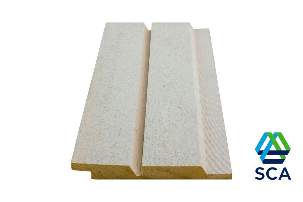 19X148 dobbelfals grunnet kledning med spor