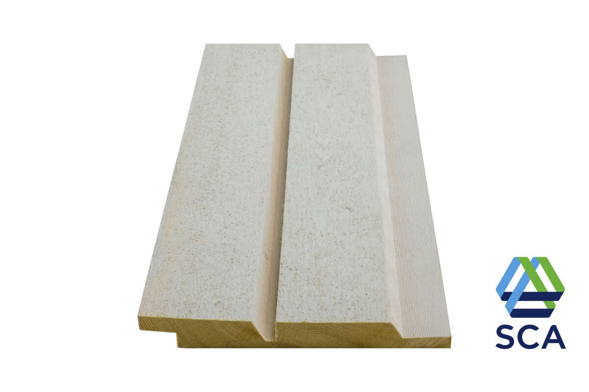 19X148 dobbelfals grunnet kledning med spor