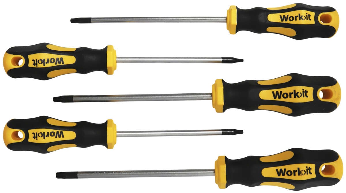 Work>it TORX 5 deler Skrutrekkersett