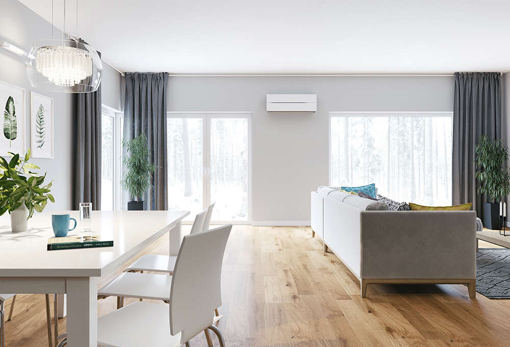 Mitsubishi Kaiteki 6300 varmepumpe, ferdig montert