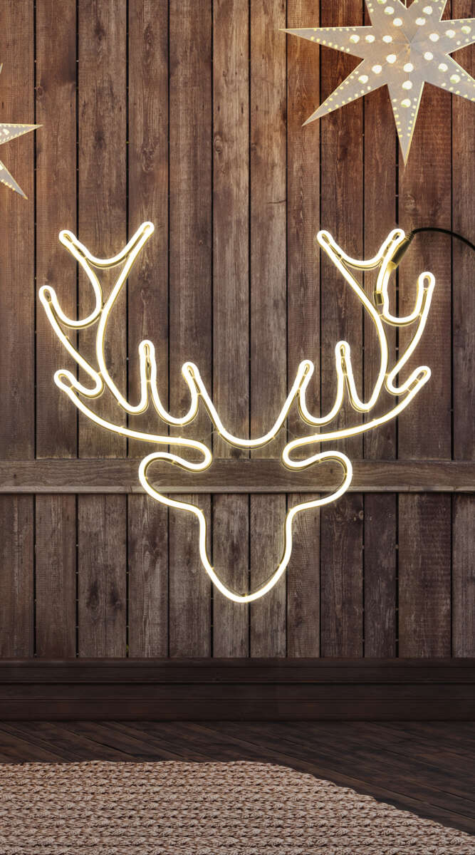 Neonlight Hjortehode IP44