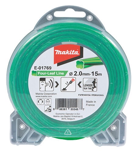 Makita firkløver trimmertråd 15 m x 2,0 mm E-01769