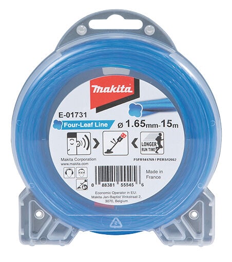 Makita firkløver trimmertråd 15 m x 1,65 mm E-01731
