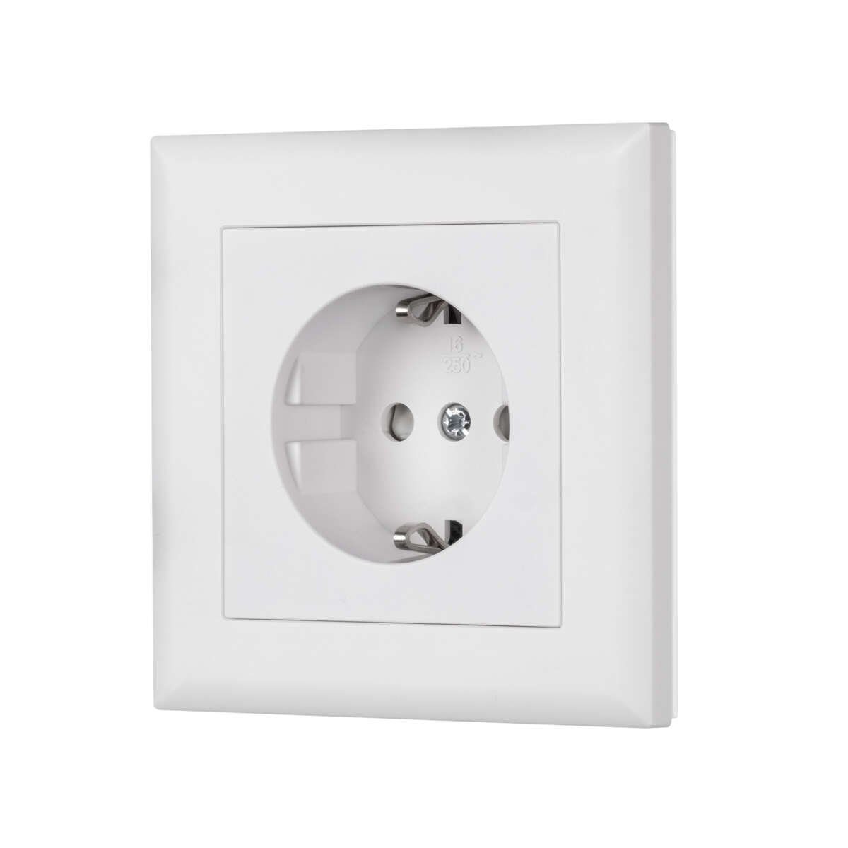 Egant Fjord enkel stikkontakt m/jord innfelt