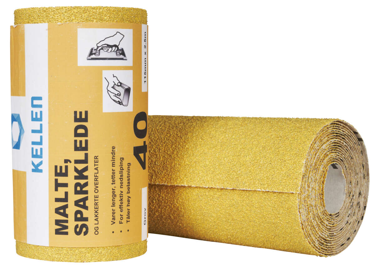 Slipepapir M/S/L 115 mm x 2,5 m