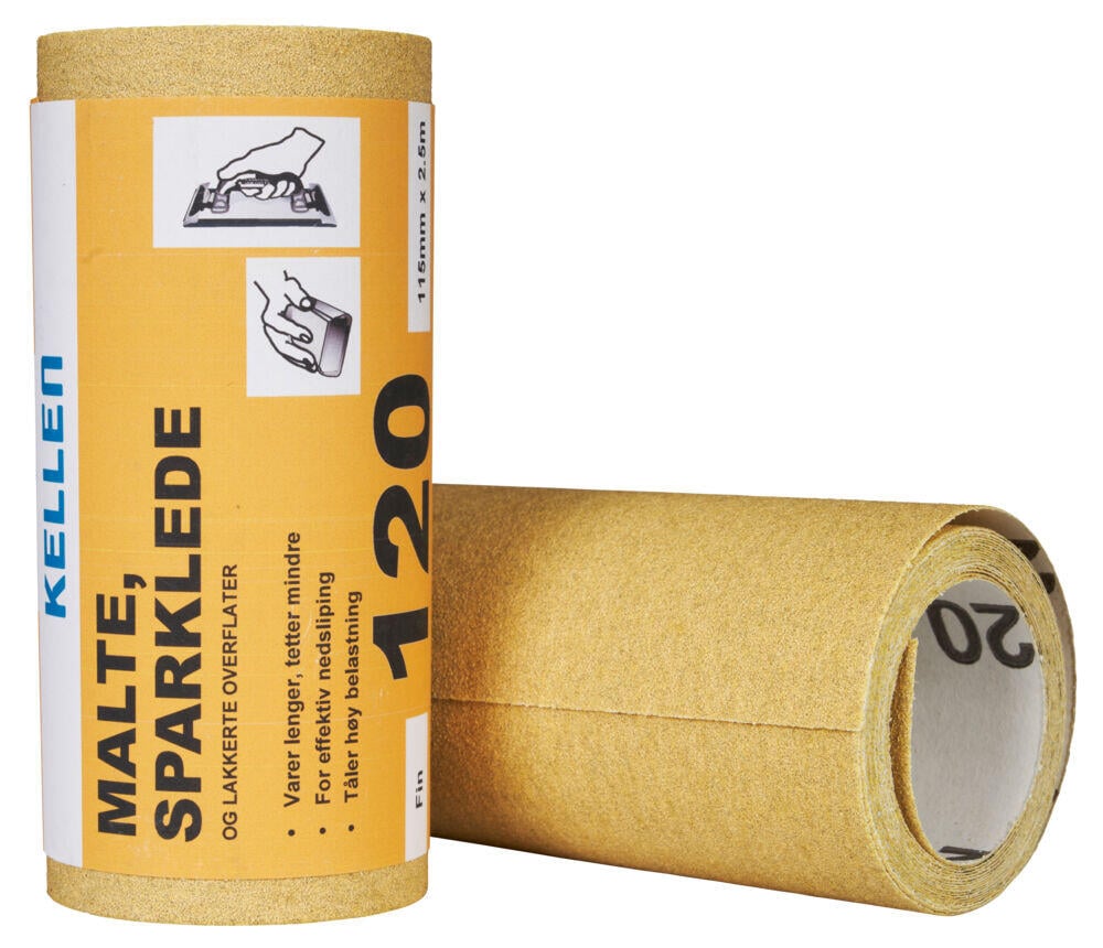 Slipepapir M/S/L 115 mm x 2,5 m