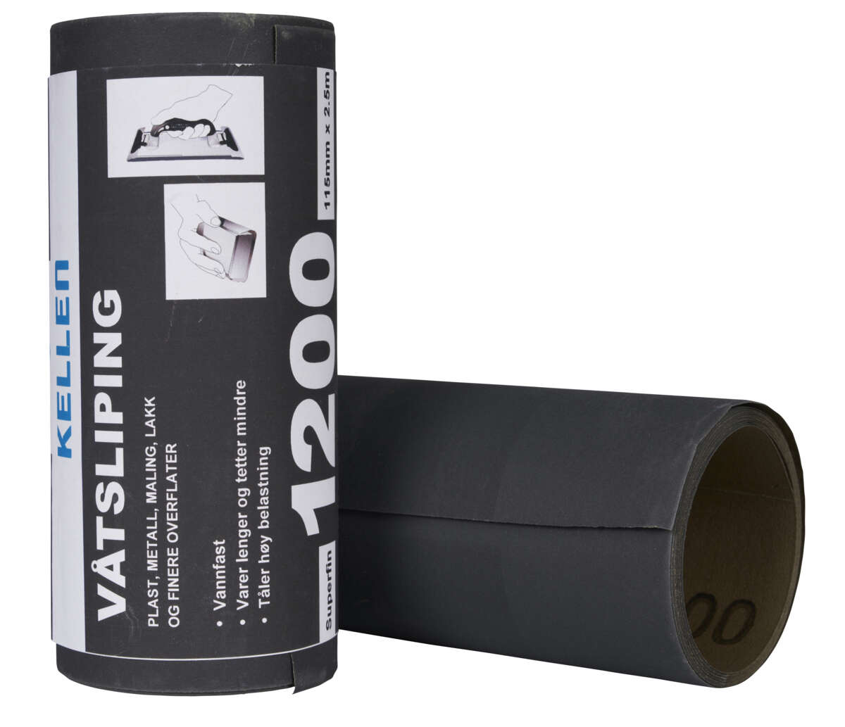 Slipepapir våtslip 115 mm x 2,5 m