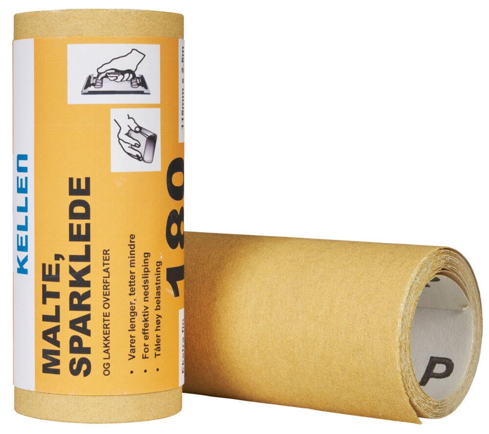 Slipepapir M/S/L 115 mm x 2,5 m