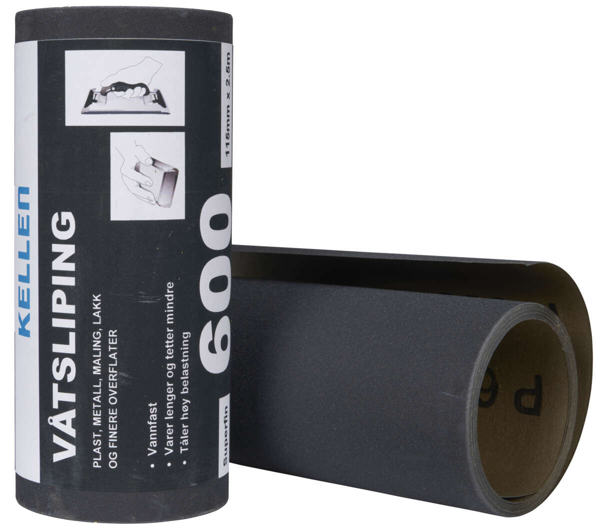 Slipepapir våtslip 115 mm x 2,5 m