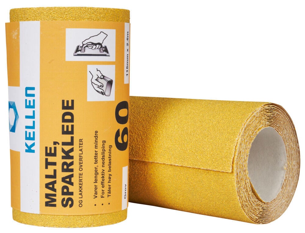 Slipepapir M/S/L 115 mm x 2,5 m