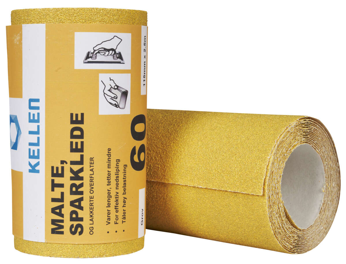 Slipepapir M/S/L 115 mm x 2,5 m