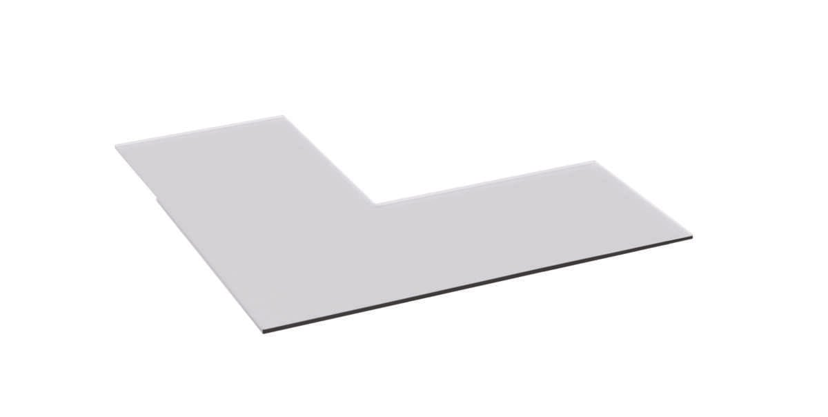 Nordpeis Quadro 2, 3 gulvplate i klart glass