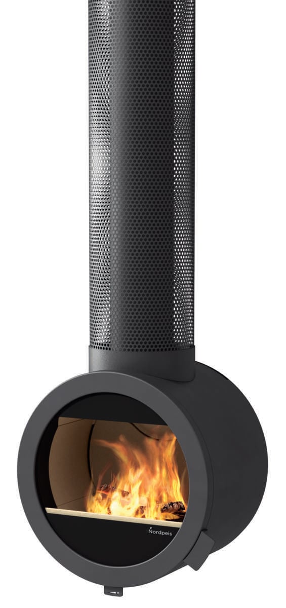 Nordpeis Me Ceiling uten sideglass for skråtak peisovn