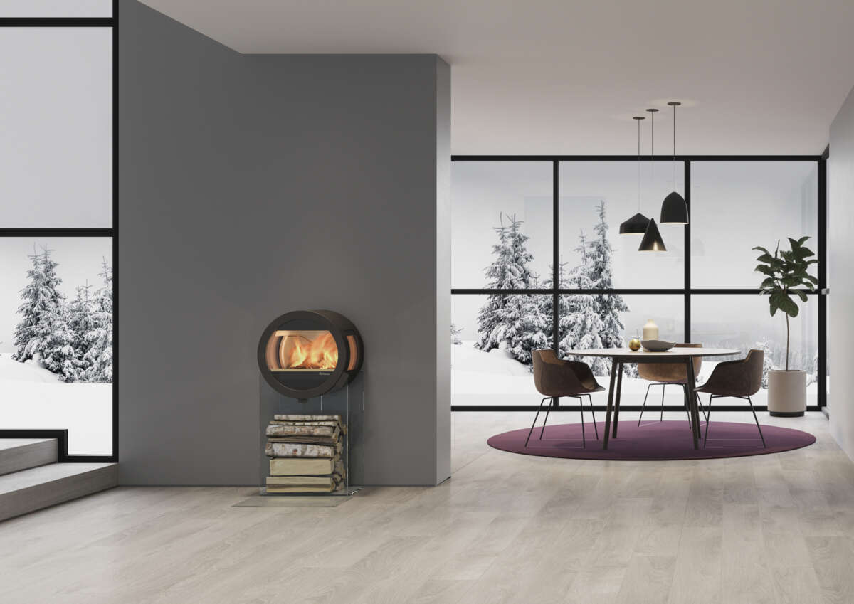 Nordpeis Me Glass Med Sideglass peisovn