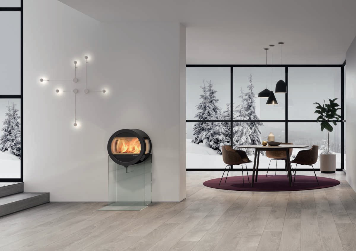 Nordpeis Me Glass Med Sideglass peisovn