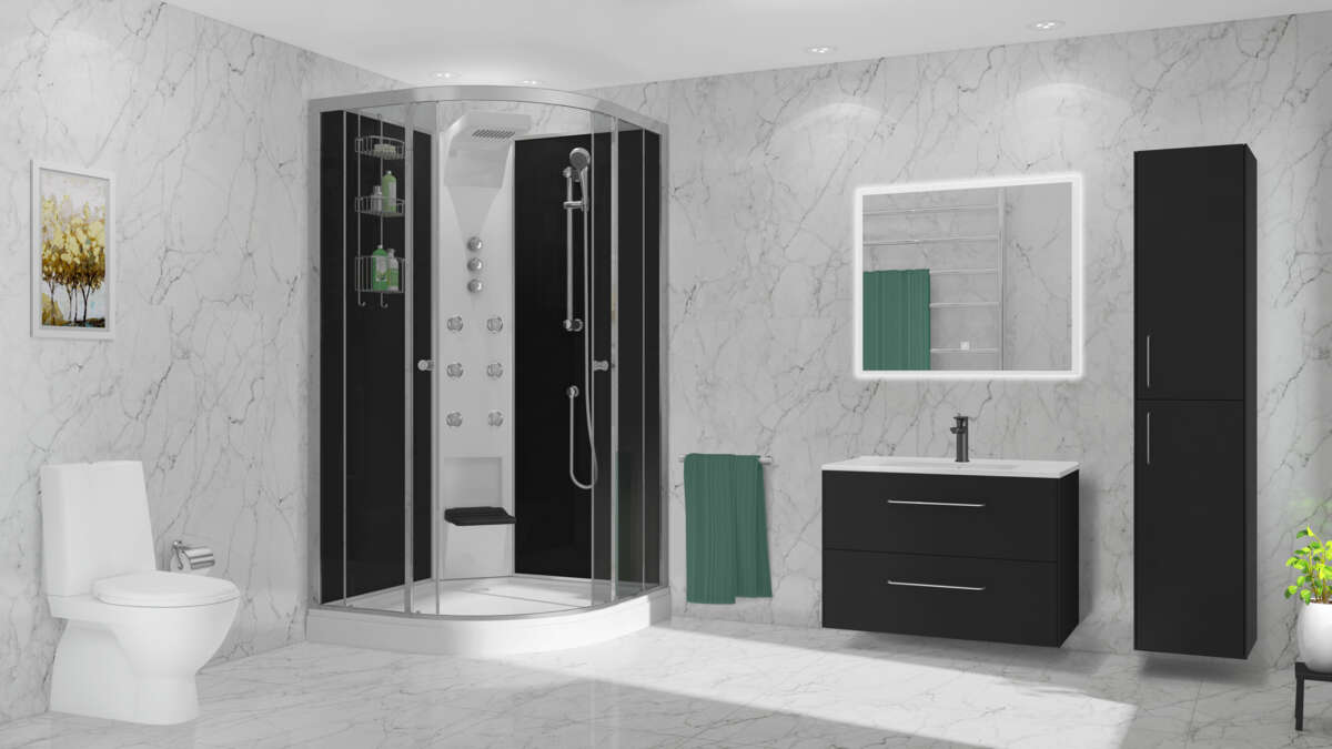 Duxa Basic Lux massasje dusjkabinett