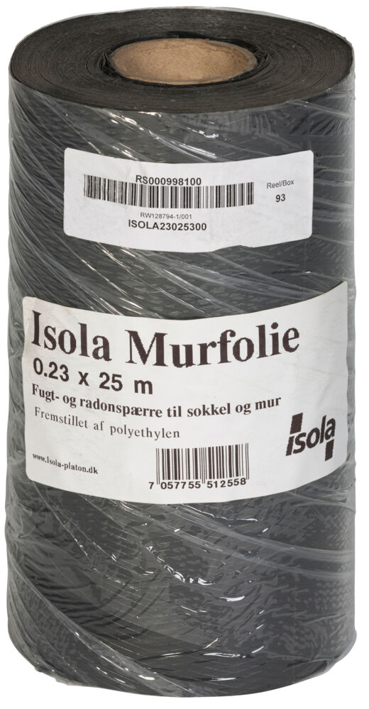 Isola Murfolie 0,23x25m for bunnsvill, overgang grunnmur/vegg