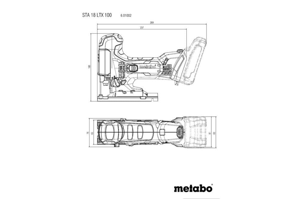 Metabo STA 18 LTX 100 stikksag u/batteri