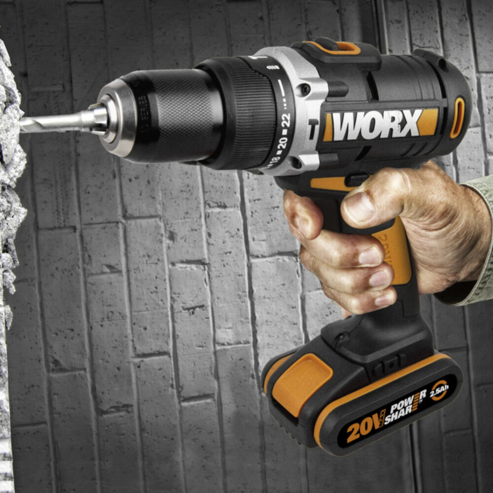 Worx WX372.9 drill u/batteri