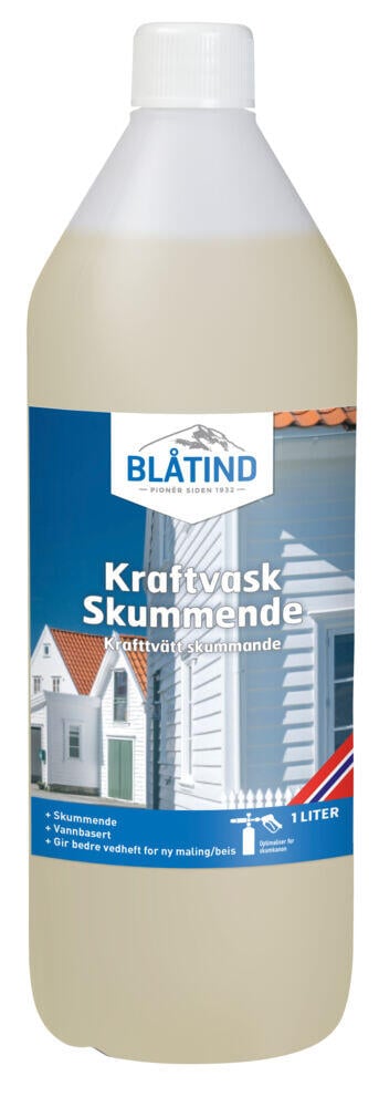 Blåtind kraftvask skummende