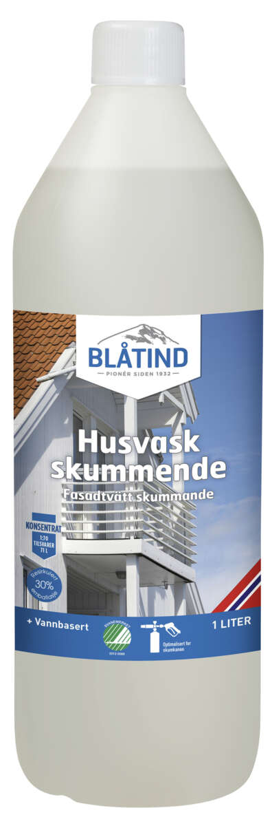 Blåtind husvask skummende