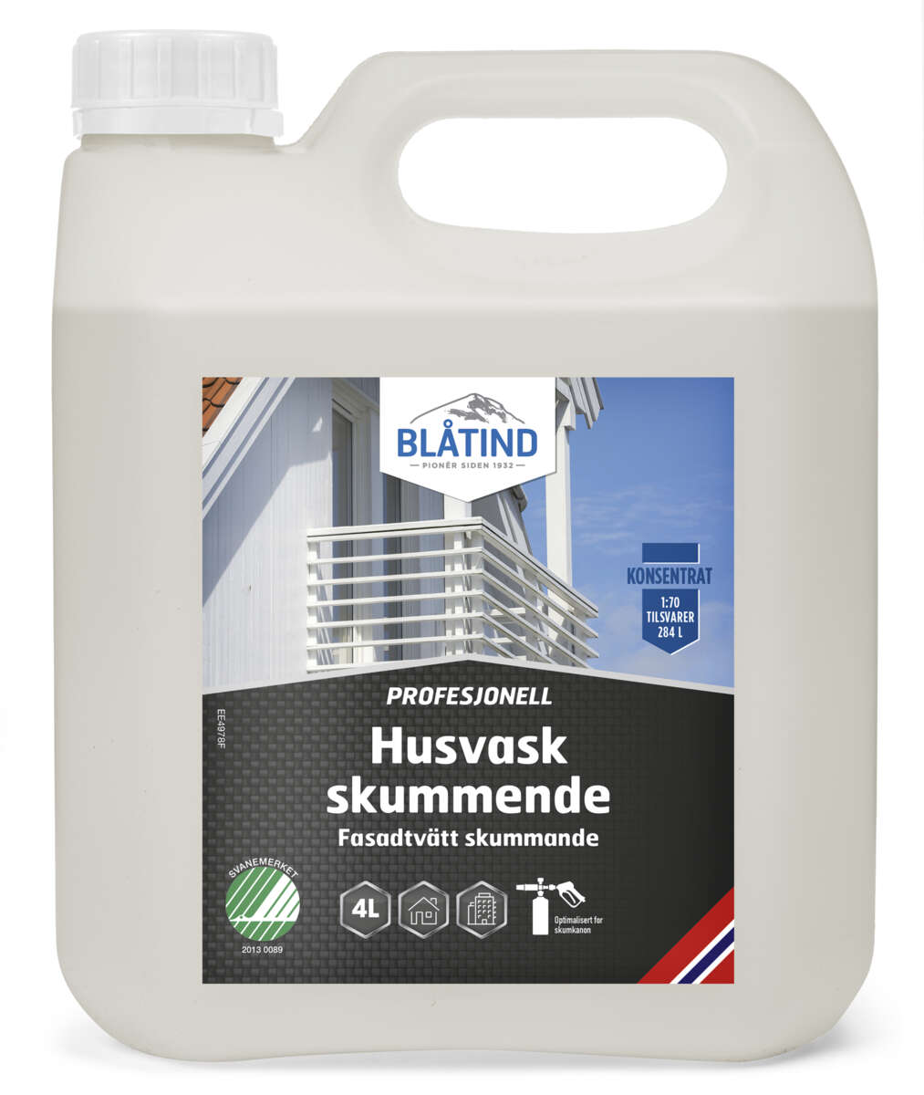 Blåtind husvask skummende