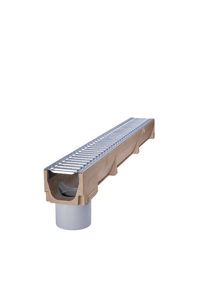 Dreneringsrenne Self m/ utløpsstuss, 100 X 100 A15 1M