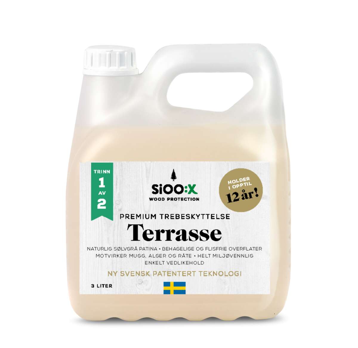 SiOO:X premium trebeskyttelse trinn 1 av 2
