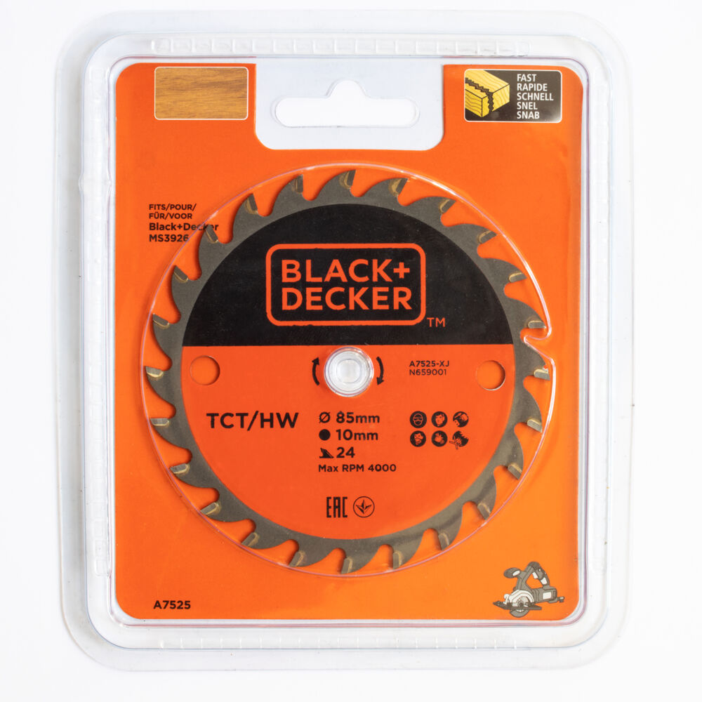 Black & Decker sirkelsagblad tct 85x10 m 24 tenenr