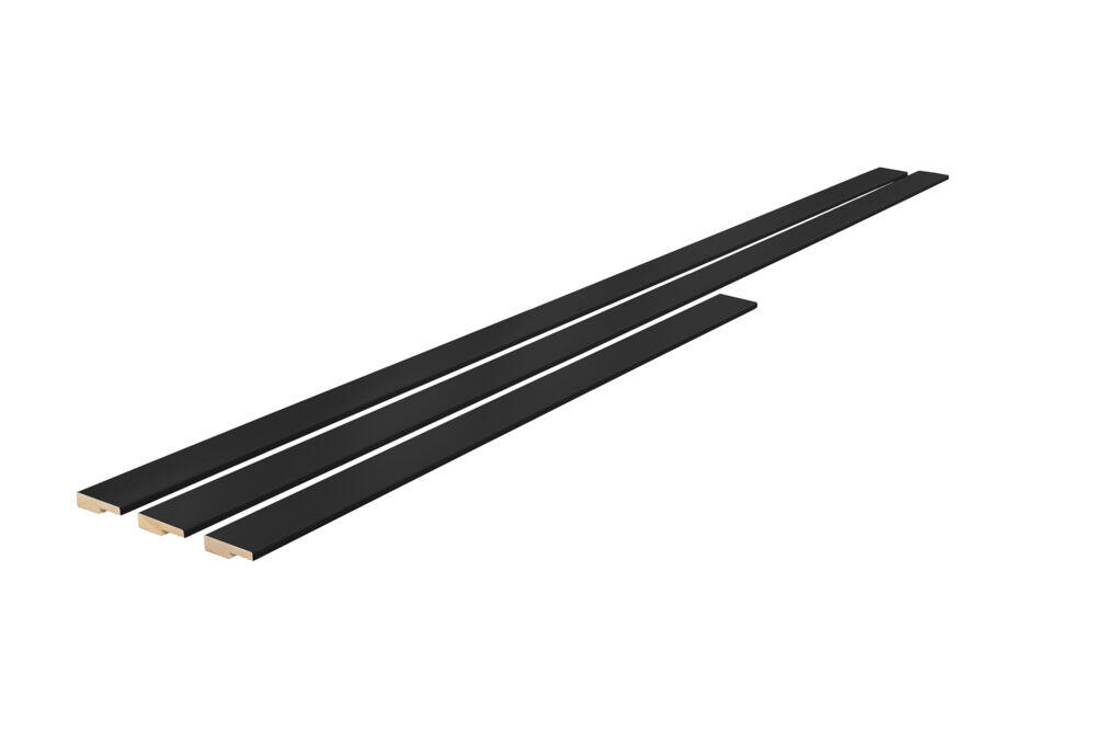 Utforingspakke for dør i dempet sort 18x45mm