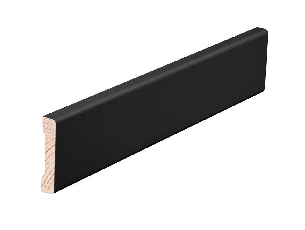 Listpakke 12x58mm furu i dempet sort til dør