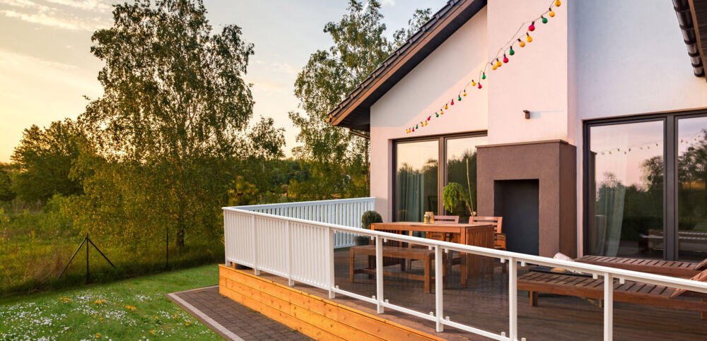 Palmako Siri 6 terrasserekkverk  m/glass