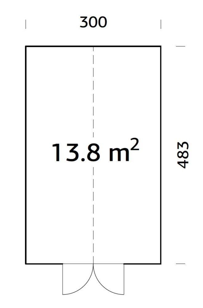 Palmako Emilia veksthus/hagestue 13,8 m²